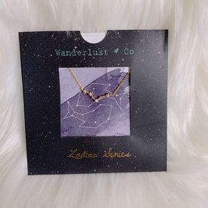 Wanderlust + co Pisces Zodiac necklace